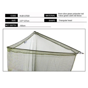WEIHE 127*127cm <span class=keywords><strong>tête</strong></span> de filet <span class=keywords><strong>d</strong></span>'atterrissage de pêche AL en fibre de polyester verte pour la pêche à la <span class=keywords><strong>carpe</strong></span> - Product Image 2