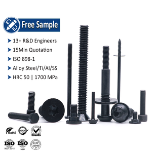 <span class=keywords><strong>Tornillo</strong></span> de acero al carbono de cobre titanio Grado <span class=keywords><strong>8</strong></span>,<span class=keywords><strong>8</strong></span> Tornillos de cabeza de botón con tapa avellanada Rohs Torx pintada chapada en Zinc negro con arandela - Product Image 1