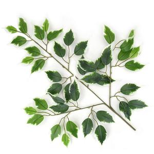 Rama de Hojas de Banyan Artificiales, Plástico Verde, Decoración para Interiores y Exteriores, para Colgar en la Pared, Escritorio, Hogar, Fiestas, <span class=keywords><strong>Planta</strong></span> Artificial - Product Image 6