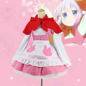 Toptan cosplay elbise anime-Anime özledim Kobayashi ejderha hizmetçi Cosplay kostüm kobayashi-san Chi hayır Maid ejderha Anime Cosplay Kanna Kamui Lolita üniforma elbise