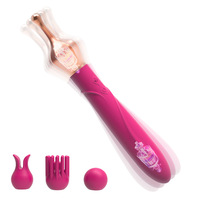 Dames Tweekoppige Multi-Frequentie Clitoris Vibrator Massager Multi-Frequentie Vibratie Pen Seksspeeltjes