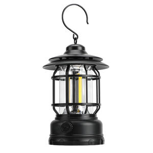 Vintage Rechargeable LED Rétro Camping Lanterne En Plein Air Randonnée Lumière Réglable Luminosité Portable Voyage Lampe - Product Image 5