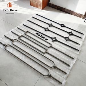 JYD Novo Design 5/8 "Matte Preto Oval Balaústres Ferro com Dois Bola De Latão para Decoração Interior Estável Ferro Forjado Stair Fusos - Product Image 6