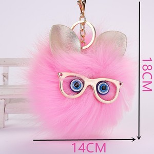 <span class=keywords><strong>Porte</strong></span>-clés pompon en fourrure <span class=keywords><strong>de</strong></span> <span class=keywords><strong>lapin</strong></span>, <span class=keywords><strong>lapin</strong></span>, hibou, <span class=keywords><strong>porte</strong></span>-cartes, 2020 - Product Image 6