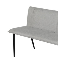 Longue chaise de tabouret de salon de tissu de banc de jambes en métal