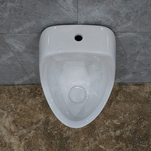 Urinoirs suspendus en céramique Super Mall Hotel Modern Sensor, sans eau, <span class=keywords><strong>avec</strong></span> robinet de chasse mural, vis d'installation incluses - Product Image 4