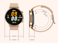 Smartwatch SV02 con Display HD da 1,3 Pollici, Chiamate BT, Monitoraggio Salute Femminile, Fitness, Impermeabile, Tracciamento del Sonno