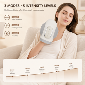 Masseur de mains électrique sans fil, style gant, airbag, 5 niveaux d'intensité, chauffage, rechargeable sans fil - Product Image 4