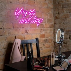 Insegna al Neon 'Stock Yay It's Nail Day' - Luci al Neon per Salone, Bar, Stanza di Bellezza, Camera da Letto, Decorazioni LED da Parete - Product Image 6