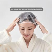 100 pièces/sac Bonnets de douche jetables en PE de qualité alimentaire, imperméables, élastiques, pour spa, salon, hôtel, coloration capillaire, bain, femmes