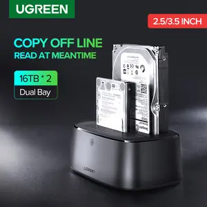 Ugreen HDD yerleştirme İstasyonu SATA USB 3.0 kopya adaptörü için 2.5 3.5 SSD Disk kutusu HD kutusu Dock sabit sürücü reformasyon muhafaza