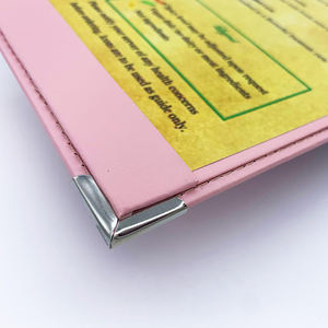 Cubierta de Menú de Cuero Rosa para Restaurante, Diseño de Menú Personalizado, Porta Menús de Una Sola Página - Product Image 3