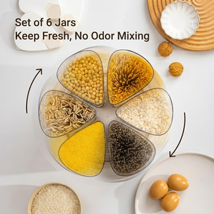 <span class=keywords><strong>กล่อง</strong></span>เก็บอาหารแห้ง ANYA ขนาดใหญ่ 6 ช่อง สำหรับใส่ข้าวสาร หมุนได้ ปิดผนึกแน่น ใช้จัดระเบียบในตู้เย็น <span class=keywords><strong>กล่อง</strong></span>เก็บ<span class=keywords><strong>ข้าว</strong></span>สาร - Product Image 2
