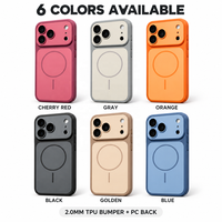 Étui magnétique en TPU PC de 2,0 mm pour iPhone 18 Pro Max 17 Air 16 15 14 Plus 13 12 11 Pro avec aimant 1500GS intégré et film protecteur d'écran HD transparent