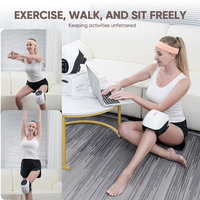 Nowcosy Air Compression Akku-Knie massage gerät mit Wärme, 3 Vibrations modi und 3 Heiz stufen Rotlicht und Massage therapie
