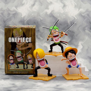 Figurines d'<span class=keywords><strong>action</strong></span> d'anime One Piece, poses amusantes, Luffy, Zoro, Sanji, décoration de bureau, <span class=keywords><strong>mini</strong></span> statues, modèle de collection pour les fans - Product Image 4