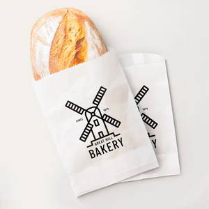Votre propre logo Livraison de nourriture Sacs de boulangerie en papier kraft Sacs en papier à emporter pour emballage alimentaire - Product Image 6