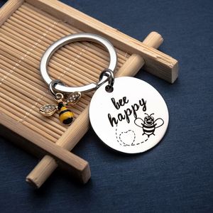 Llaveros Bee Happy para Maestros, Regalos Ideales para el Día del Maestro, Llavero de Abeja de Acero Inoxidable - Product Image 2