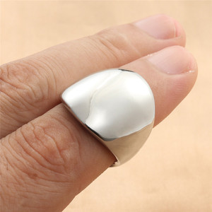 Men's Geometric Titanium Steel <b>Ring</b> <b>Silver</b> Retro Punk Style Fashion Jewelry Gift - Product Image 3