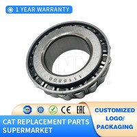 Roulement conique d'arbre de pompe à piston YANN'S 1116800 111-6800 de 25 mm de diamètre intérieur pour tracteurs CAT D5H D6M, pièces d'équipement lourd
