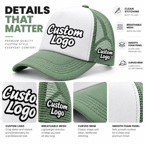 Casquettes de baseball respirantes en gros, casquettes ajustables pour papa, casquettes de camionneur en maille, casquettes snapback, casquettes de camionneur à 5 panneaux avec logo imprimé - Product Image 5