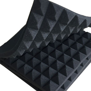Panneau acoustique en <span class=keywords><strong>polyester</strong></span> à absorption de bruit, 24 pièces, noir, <span class=keywords><strong>mousse</strong></span> insonorisante - Product Image 4