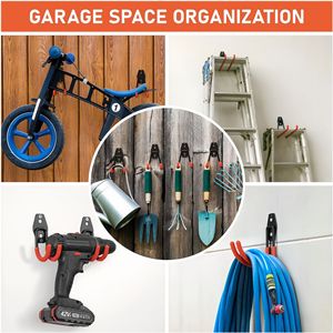 Support mural robuste pour vélo, organisateur <span class=keywords><strong>de</strong></span> <span class=keywords><strong>garage</strong></span> |   Support <span class=keywords><strong>de</strong></span> suspension pour vélo en acier |   Charge <span class=keywords><strong>de</strong></span> 50 kg |   <span class=keywords><strong>Rangement</strong></span> mural pour gagner <span class=keywords><strong>de</strong></span> la <span class=keywords><strong>place</strong></span> |   Vente en gros - Product Image 2