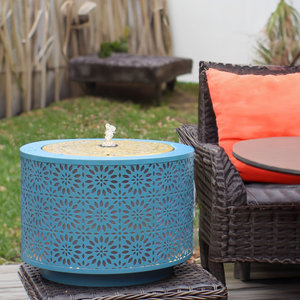 Oniya all'aperto resistente alle intemperie in ferro da esterno Freestanding in metallo <span class=keywords><strong>blu</strong></span> <span class=keywords><strong>fontana</strong></span> di acqua con la luce - Product Image 6