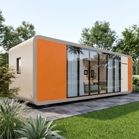 Cabine modulaire de luxe Apple avec miroir LED pour salon de beauté et maison capsule préfabriquée moderne pour studio de jardin