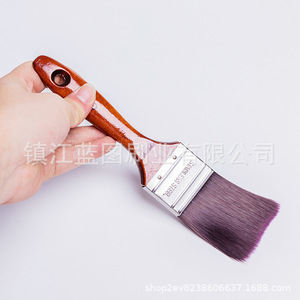 Brochas planas para pintar con fibra abrasiva de pelo de mascota, mango de Hemu, 13-19mm, origen Zhenjiang, para cepillado y limpieza - Product Image 2