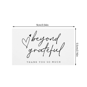 Tarjetas de Felicitación Pequeñas con Logotipo Personalizado Beyond Grateful (Papel de Arte) para Pequeñas Empresas, Bodas, Graduaciones, Acción de Gracias - Product Image 3