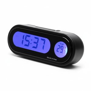 Car Digital Clock Thermometer Dashboard Plastic Multi Function <b>Interior</b> <b>Accessory</b> - Product Image 1