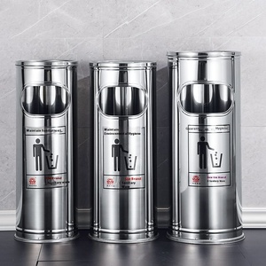 Thép Không Gỉ Dọc Chất Thải <span class=keywords><strong>Bin</strong></span> Cho Sảnh Khách Sạn Văn Phòng Công Cộng Địa Điểm Tích Hợp Gạt Tàn Thùng Rác Có Thể Cho Hút Thuốc Phòng Lưu Trữ - Product Image 1
