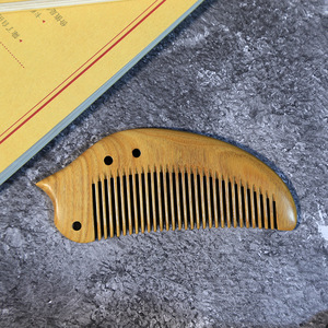 Peine de madera de sándalo Meishuge de 15-20 cm para masaje del cuero cabelludo, cepillo para el cabello de madera para la población en general - Product Image 3