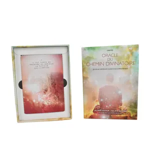 Hot Sales Custom Oracle Tarot karten Kupferplatte Weiß mit Guide book Aufbewahrung sbox Kunststoff material