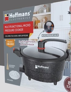หม้อไฟฟ้าอเนกประสงค์ Hoffmans HM-3032 ขนาด 8 ลิตร 1500 วัตต์ ขนาด 32 ซม. สำหรับทำอาหารตุ๋นในครอบครัว เครื่องใช้ไฟฟ้าในครัวเรือน ความจุขนาดใหญ่ 8 ลิตรสำหรับครอบครัว - Product Image 2