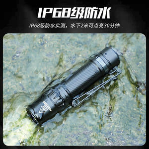 Linterna de mano portátil EDC, LED recargable, aleación de aluminio, negra, resistente al agua, para uso en el hogar, dormitorio o cueva - Product Image 5