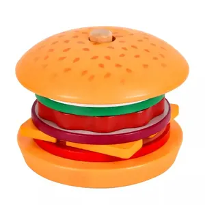 Hot Selling New Wooden Hamburger Sandwich Stacking Kitchen Pretend Play Toys Hobbies Baby Kids Other Toys For Children Girls