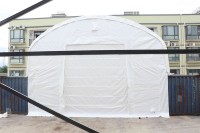 Abri de conteneur maritime en métal sur mesure 30x20 pieds avec auvent pour stockage extérieur et stationnement de voitures