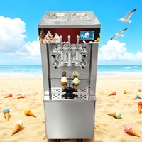 Machine à crème glacée haut de gamme QDMECH Make 2+1, 8 saveurs mélangées, 3 buses 3D, formes variées