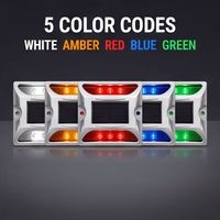 Borne de signalisation routière solaire à LED double face en alliage d'aluminium réfléchissant pour avertissement de virage, approvisionnement en gros