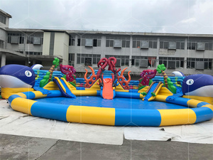 Mini tobogán acuático inflable comercial para niños <span class=keywords><strong>de</strong></span> interior y exterior con piscinas, juguete <span class=keywords><strong>de</strong></span> pelota <span class=keywords><strong>de</strong></span> natación, <span class=keywords><strong>Parque</strong></span> Acuático - Product Image 2
