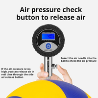 Manomètre numérique extérieur automatique haute pression pour test de pression barométrique des pneus de vélo de route et gonflage des ballons – Équipement cycliste