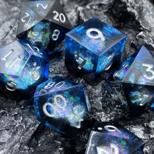 Dés à bord pointu donjons et dragons jeu de dés à noyau liquide dés - Product Image 1