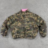 Veste d'extérieur zippée réversible 2-en-1 en polaire rose, color block, épaisse et chaude, 100 % polyester, vente en gros, ODM
