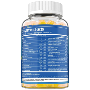 Multivitaminico in Caramelle Gommose OEM per Donne <span class=keywords><strong>e</strong></span> Mezza Età con Vitamine C, D3, <span class=keywords><strong>E</strong></span>, B6, B12, <span class=keywords><strong>Omega</strong></span> 3, CoQ10 - Supporto Antiossidante <span class=keywords><strong>e</strong></span> Schiarente per la Pelle - Product Image 2