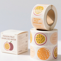 Étiquettes adhésives en rouleau personnalisées, estampées à chaud avec du feuille d'or, résistantes aux UV, en vinyle PVC PET papier, pour l'emballage du thé et du café
