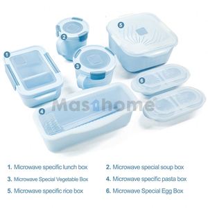 Office School Plastic Microwaveable Food Container Rice Cooker Microwavable Bowls <b>Lunch</b> <b>Box</b> - Product Image 2