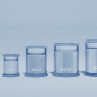 Mehrgrößige I-förmige Mattbraune Glas-Duftkerzen-Behälter mit Glasdeckel, Individuelles Logo, Sojawachs-Aromatherapie-Kerze Großhandel