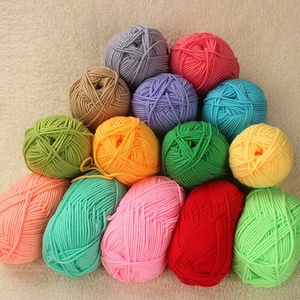 <span class=keywords><strong>Pelote</strong></span> de fil 4 brins en mélange de <span class=keywords><strong>laine</strong></span>, acrylique et coton au lait, épaisseur moyenne, pour bébé, <span class=keywords><strong>prix</strong></span> spécial de gros, pour tricot à la main (chaussons, couvertures) - Product Image 1